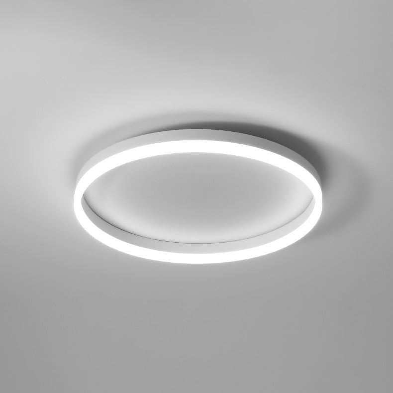 Modern Minimalist Traffic Circle Iron Acrylic LED Flush Mount Ceiling Light For Bedroom