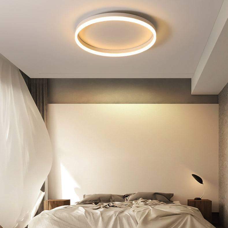 Moderne minimalistische Verkehrskreisel Eisen Acryl LED Deckenleuchte für Schlafzimmer 
