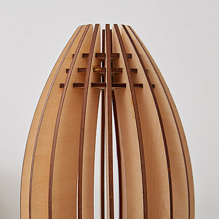 Modern Art Deco Rocket Beech Wood Acrylic LED Table Lamp For Bedroom
