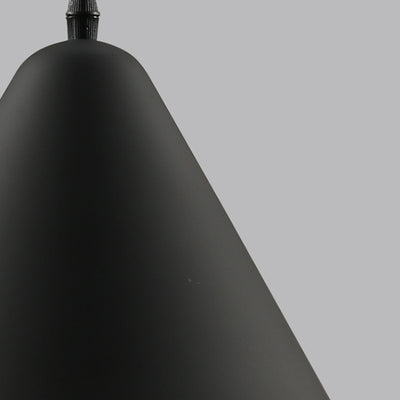 Lámpara colgante moderna minimalista de cono triangular de hierro y aluminio de 1 luz para comedor 