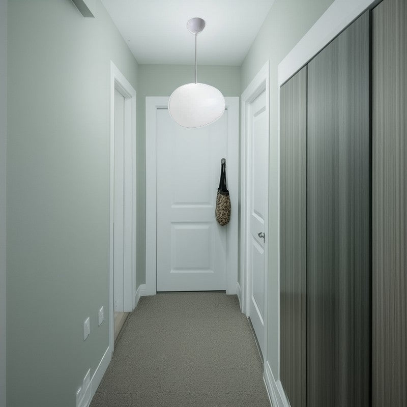 Modern Minimalist Pebble Acrylic Resin 1-Light Pendant Light For Living Room