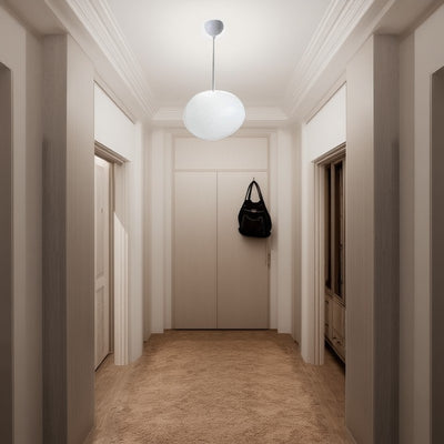 Modern Minimalist Pebble Acrylic Resin 1-Light Pendant Light For Living Room