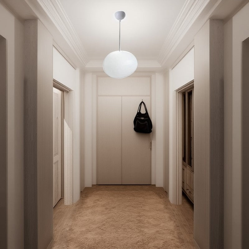 Modern Minimalist Pebble Acrylic Resin 1-Light Pendant Light For Living Room