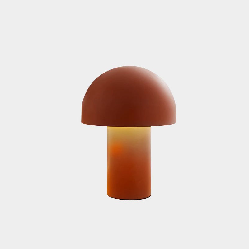 Moderne minimalistische Pilz-Eisen-Acryl 1-Licht-Tischlampe für das Schlafzimmer 
