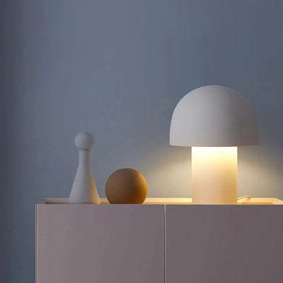 Modern Minimalist Mushroom Iron Acrylic 1-Light Table Lamp For Bedroom