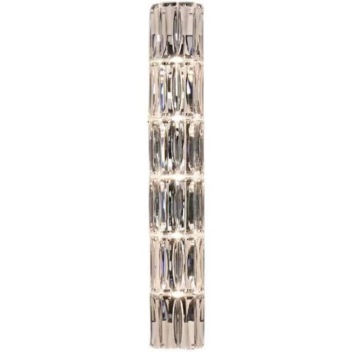 Modern Minimalist Rectangular Stainless Steel Crystal 3/4/6 Light Wall Sconce Lamp For Bedroom