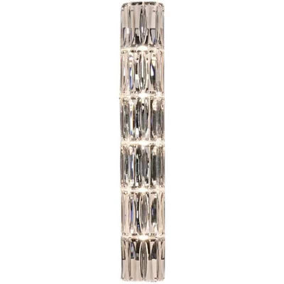 Modern Minimalist Rectangular Stainless Steel Crystal 3/4/6 Light Wall Sconce Lamp For Bedroom