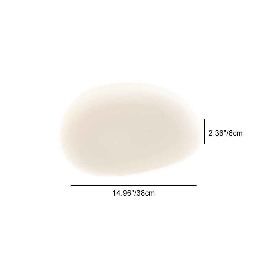 Modern Minimalist Pebble Iron Acrylic LED Flush Mount Ceiling Light For Bedroom