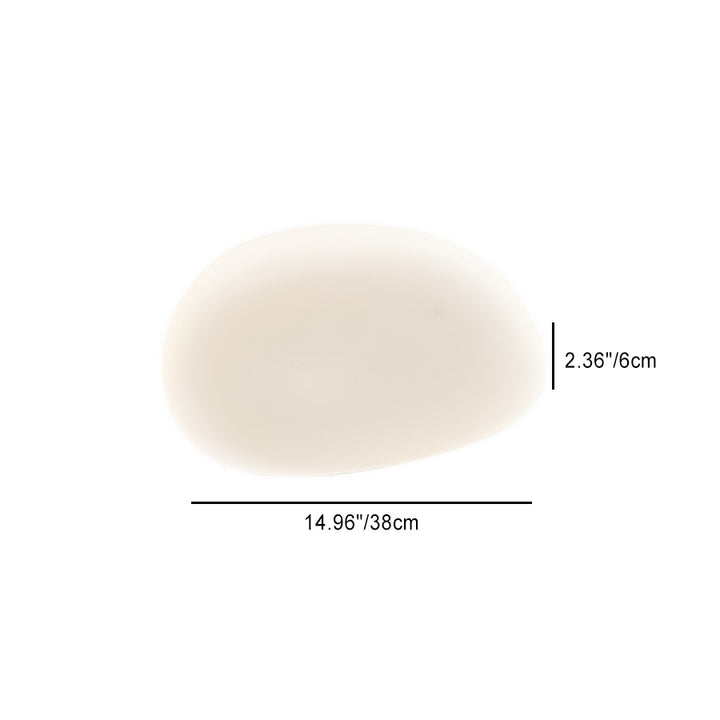 Modern Minimalist Pebble Iron Acrylic LED Flush Mount Ceiling Light For Bedroom