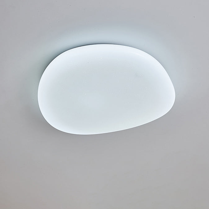 Modern Minimalist Pebble Iron Acrylic LED Flush Mount Ceiling Light For Bedroom
