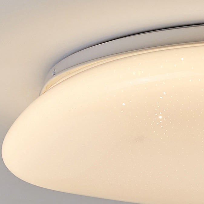 Modern Minimalist Pebble Iron Acrylic LED Flush Mount Ceiling Light For Bedroom