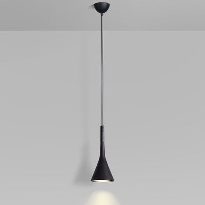 Modern Minimalist Conical Triangular Aluminum Iron 1-Light Pendant Light For Bedroom