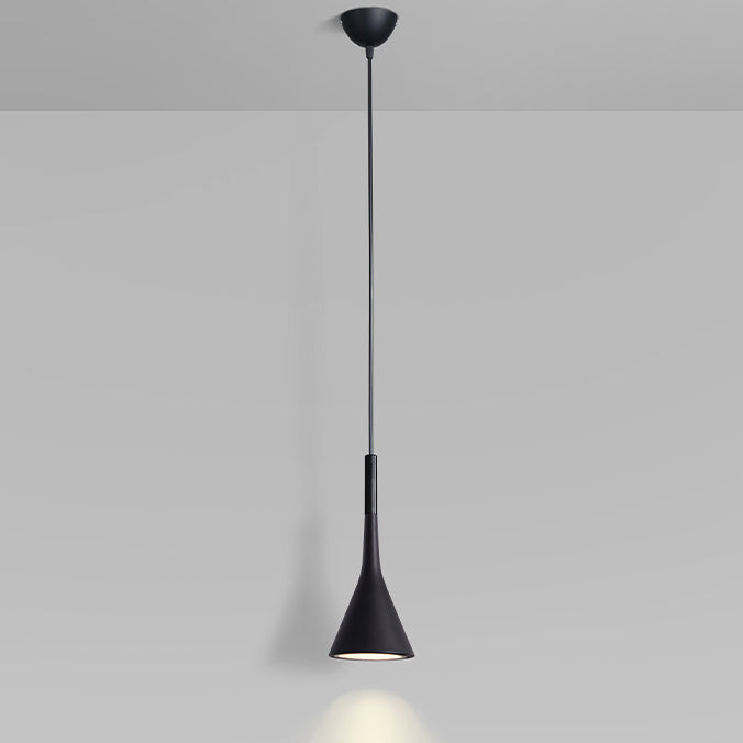 Modern Minimalist Conical Triangular Aluminum Iron 1-Light Pendant Light For Bedroom