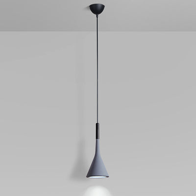 Modern Minimalist Conical Triangular Aluminum Iron 1-Light Pendant Light For Bedroom