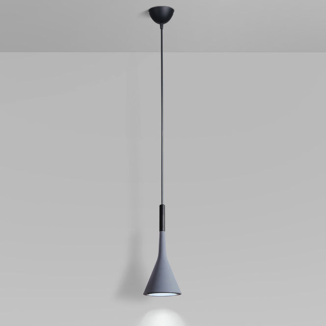 Modern Minimalist Conical Triangular Aluminum Iron 1-Light Pendant Light For Bedroom
