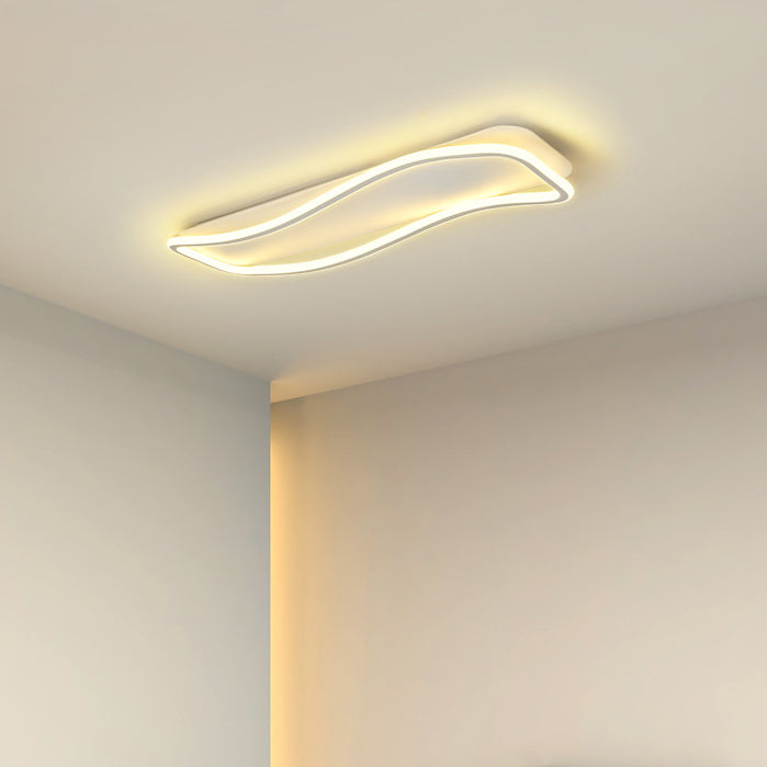 Luz de techo empotrada LED rectangular de hierro acrílico minimalista moderna para pasillo 