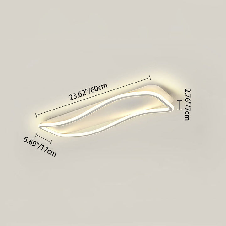 Luz de techo empotrada LED rectangular de hierro acrílico minimalista moderna para pasillo 