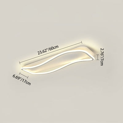 ضوء سقف LED مستطيل حديث بسيط من الحديد والأكريليك للمدخل 