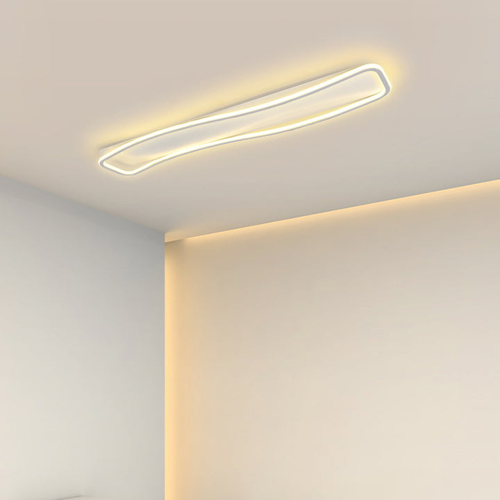 Modern Minimalist Rectangular Iron Acrylic LED Flush Mount Ceiling Light For Hallway