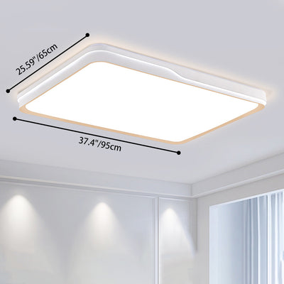 Modern Minimalist Round Square Rectangular Acrylic Iron LED Flush Mount Ceiling Light For Bedroom