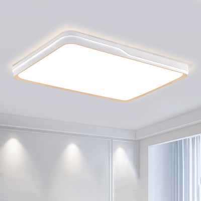 Modern Minimalist Round Square Rectangular Acrylic Iron LED Flush Mount Ceiling Light For Bedroom