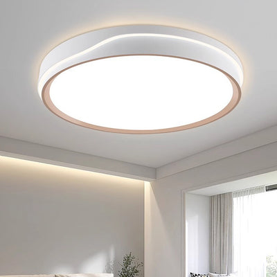 Modern Minimalist Round Square Rectangular Acrylic Iron LED Flush Mount Ceiling Light For Bedroom