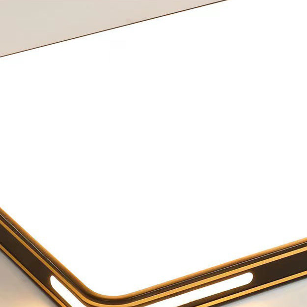 Moderne minimalistische runde rechteckige Acryl-Eisen-LED-Deckenleuchte für Schlafzimmer 