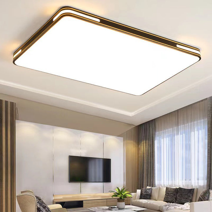 Plafonnier LED en acrylique et fer minimaliste moderne rond rectangulaire pour chambre 