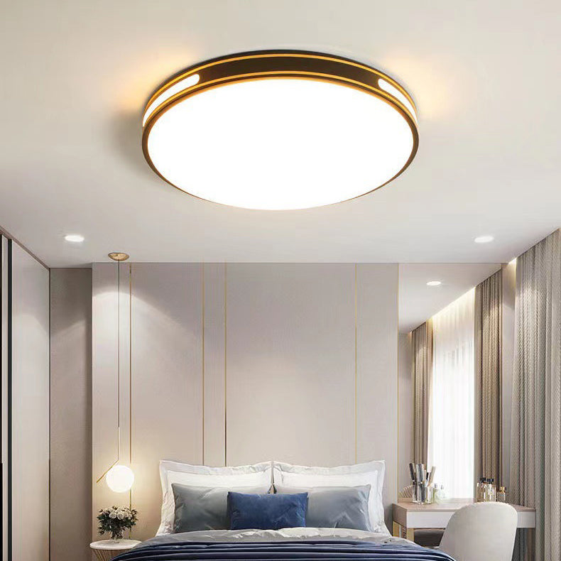 Moderne minimalistische runde rechteckige Acryl-Eisen-LED-Deckenleuchte für Schlafzimmer 