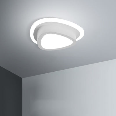 ضوء سقف LED مثبت بمساحة مربعة مثلثة من الألومنيوم والأكريليك والحديد لغرفة النوم بتصميم عصري بسيط 