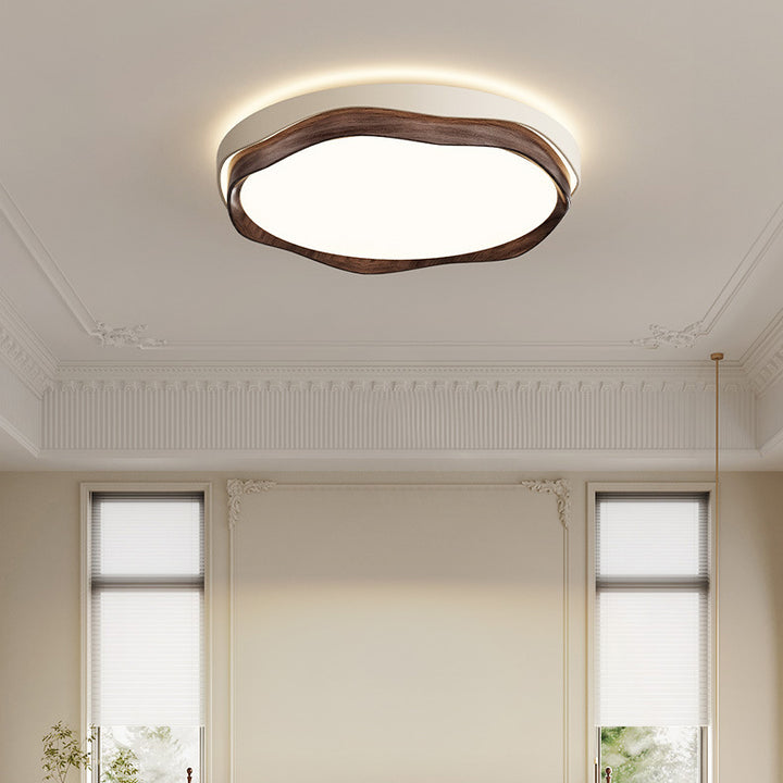 Lumière de plafond LED encastrée en fer acrylique rectangulaire ronde carrée vintage traditionnelle pour chambre 