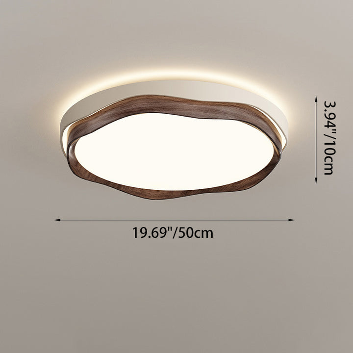 Lumière de plafond LED encastrée en fer acrylique rectangulaire ronde carrée vintage traditionnelle pour chambre 