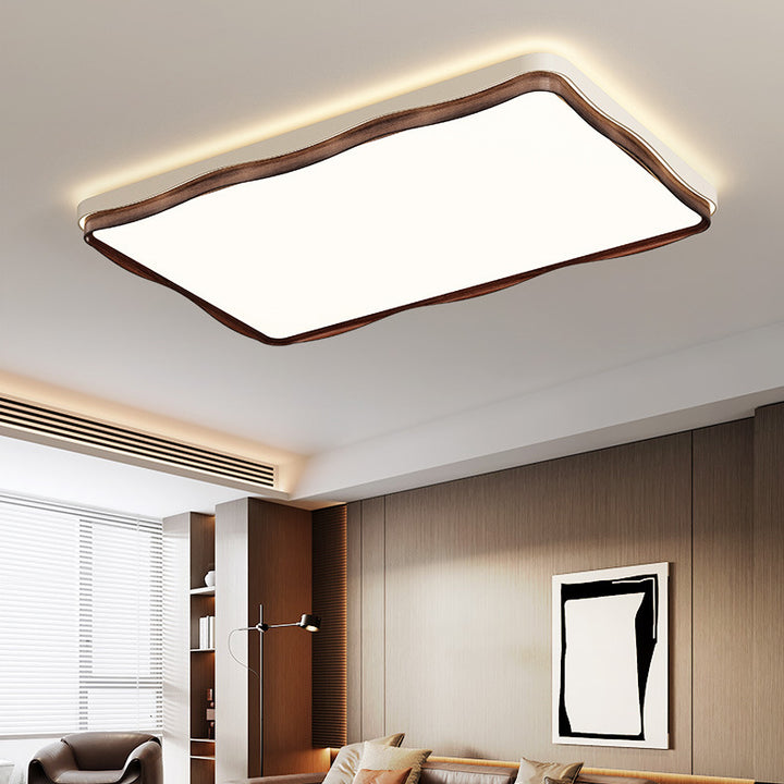 Lumière de plafond LED encastrée en fer acrylique rectangulaire ronde carrée vintage traditionnelle pour chambre 