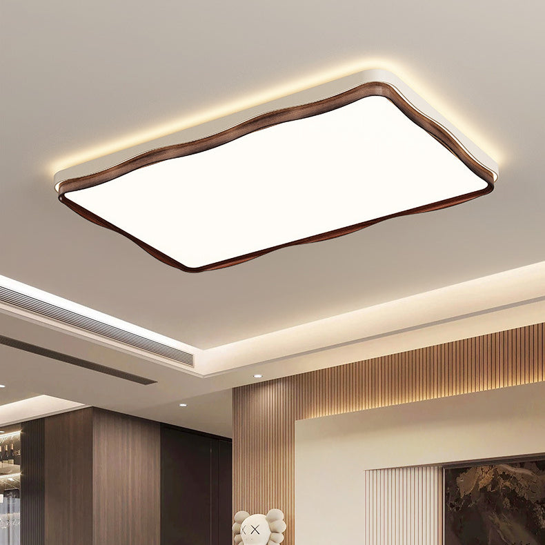 Lumière de plafond LED encastrée en fer acrylique rectangulaire ronde carrée vintage traditionnelle pour chambre 