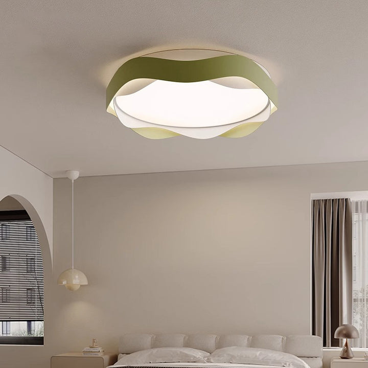 Moderne minimalistische runde Spitzen-Eisen-Acryl-LED-Deckenleuchte für das Schlafzimmer 