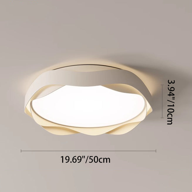 Moderne minimalistische runde Spitzen-Eisen-Acryl-LED-Deckenleuchte für das Schlafzimmer 