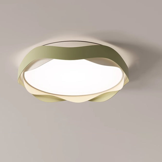 Moderne minimalistische runde Spitzen-Eisen-Acryl-LED-Deckenleuchte für das Schlafzimmer 