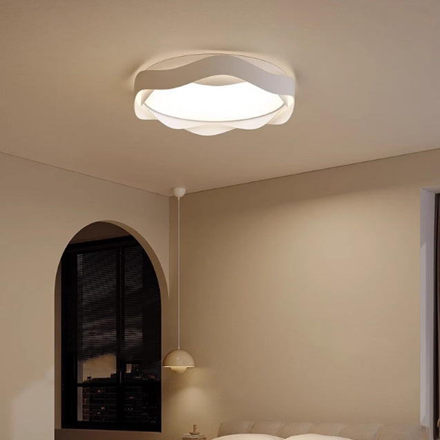 Moderne minimalistische runde Spitzen-Eisen-Acryl-LED-Deckenleuchte für das Schlafzimmer 