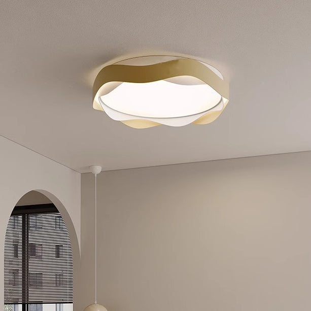 Moderne minimalistische runde Spitzen-Eisen-Acryl-LED-Deckenleuchte für das Schlafzimmer 