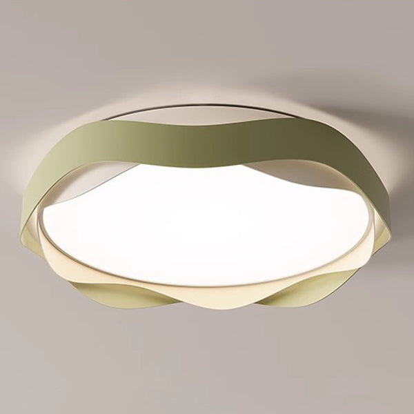 Moderne minimalistische runde Spitzen-Eisen-Acryl-LED-Deckenleuchte für das Schlafzimmer 