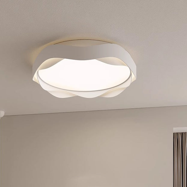 Moderne minimalistische runde Spitzen-Eisen-Acryl-LED-Deckenleuchte für das Schlafzimmer 