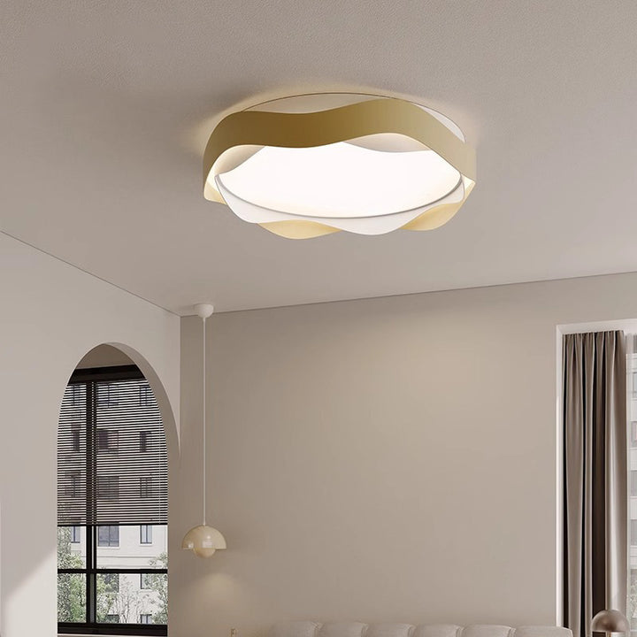 Moderne minimalistische runde Spitzen-Eisen-Acryl-LED-Deckenleuchte für das Schlafzimmer 