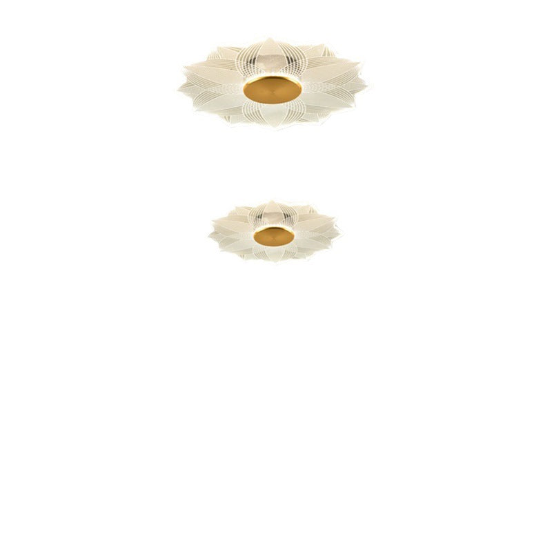 Luz de techo empotrada LED de aluminio acrílico redonda minimalista moderna para dormitorio 