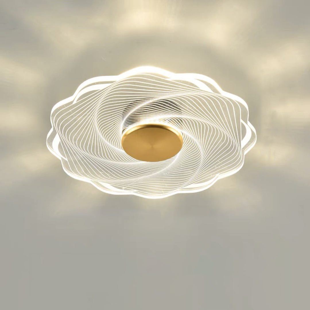 Luz de techo empotrada LED de aluminio acrílico redonda minimalista moderna para dormitorio 