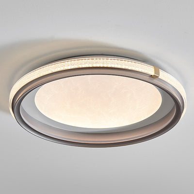 Luz de techo empotrada LED de aluminio acrílico redonda de simplicidad moderna para dormitorio 