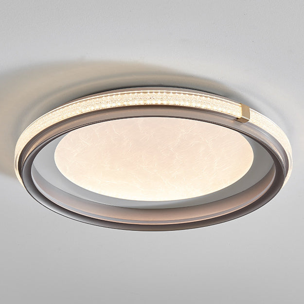 Luz de techo empotrada LED de aluminio acrílico redonda de simplicidad moderna para dormitorio 