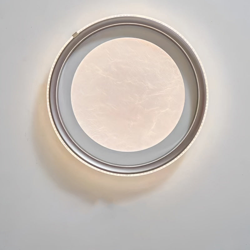 Luz de techo empotrada LED de aluminio acrílico redonda de simplicidad moderna para dormitorio 