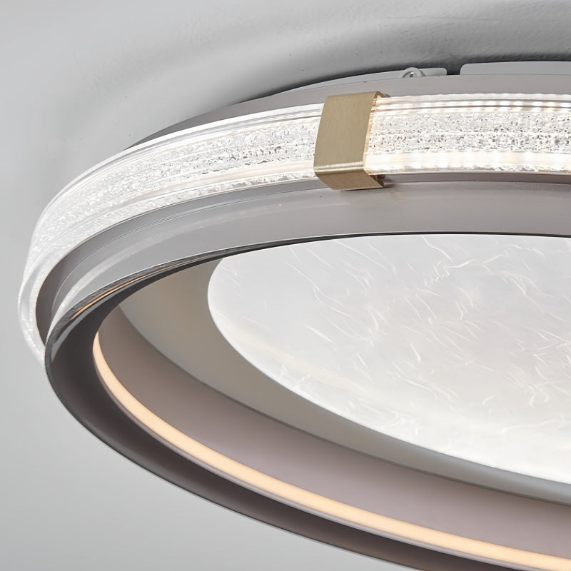 Luz de techo empotrada LED de aluminio acrílico redonda de simplicidad moderna para dormitorio 