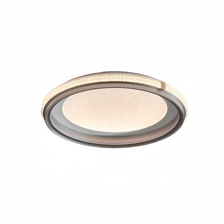 Modern Simplicity Round Circular Ring Aluminum Acrylic LED Flush Mount Ceiling Light For Bedroom