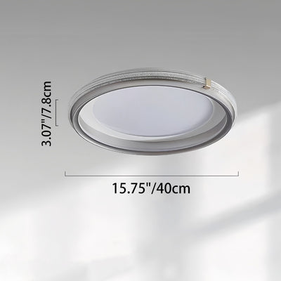 Luz de techo empotrada LED de aluminio acrílico redonda de simplicidad moderna para dormitorio 